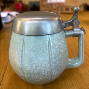 Vintage style beer stein Goebel German Ceramic Mug with Metal Lid